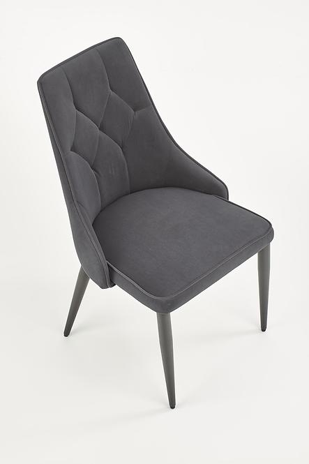Stolička K365 Velvet/Kov Šedá