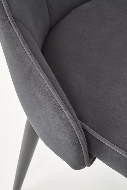 Stolička K365 Velvet/Kov Šedá