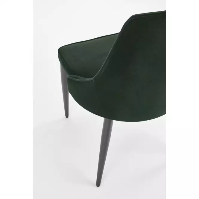 Stolička K365 Velvet/Kov Tmavozelený