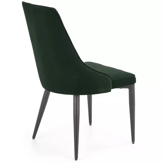 Stolička K365 Velvet/Kov Tmavozelený