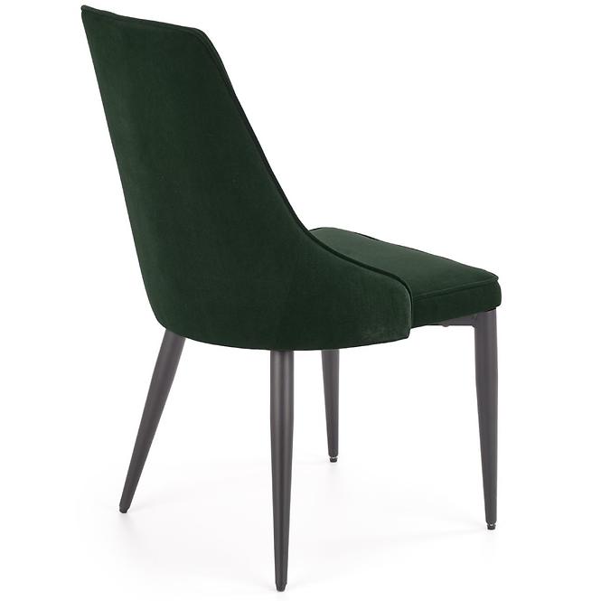 Stolička K365 Velvet/Kov Tmavozelený