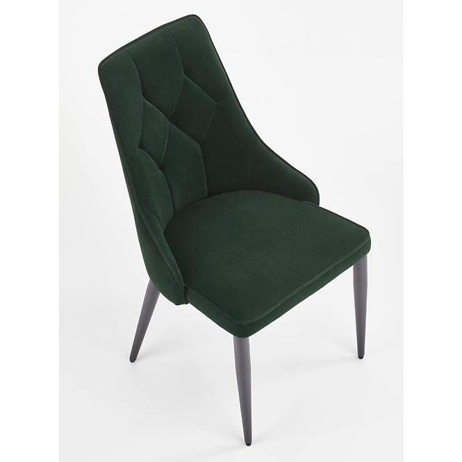 Stolička K365 Velvet/Kov Tmavozelený