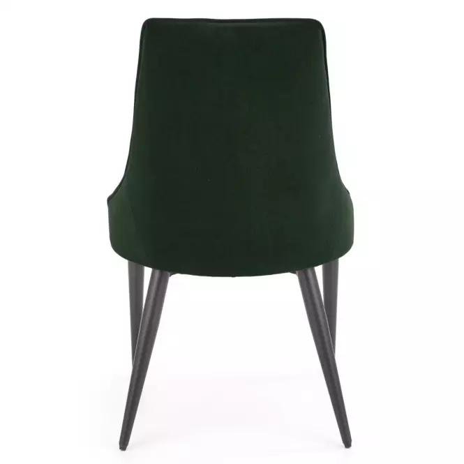 Stolička K365 Velvet/Kov Tmavozelený