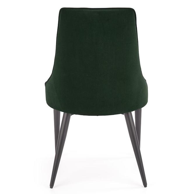 Stolička K365 Velvet/Kov Tmavozelený