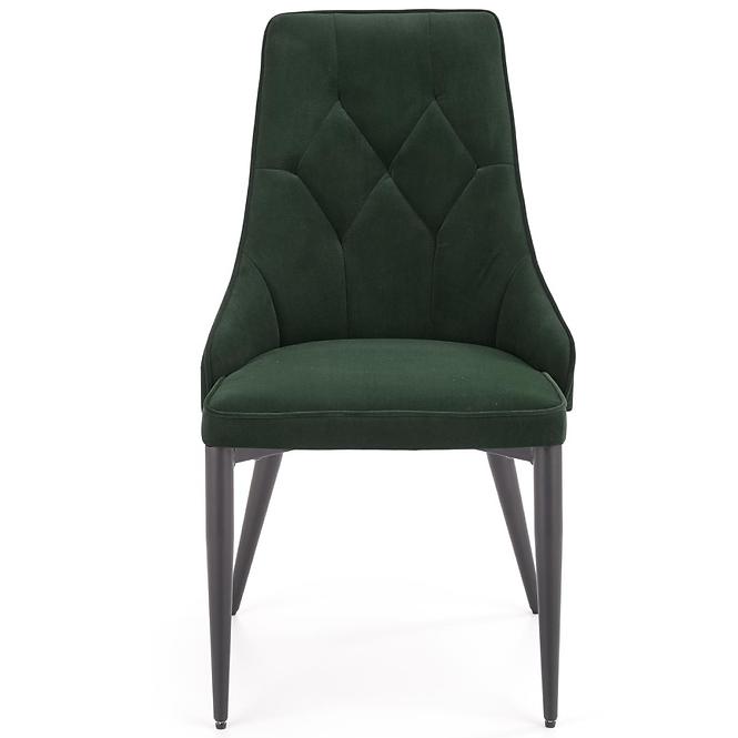 Stolička K365 Velvet/Kov Tmavozelený