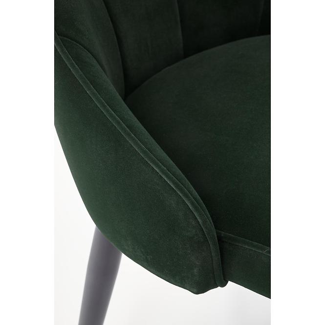Stolička K365 Velvet/Kov Tmavozelený