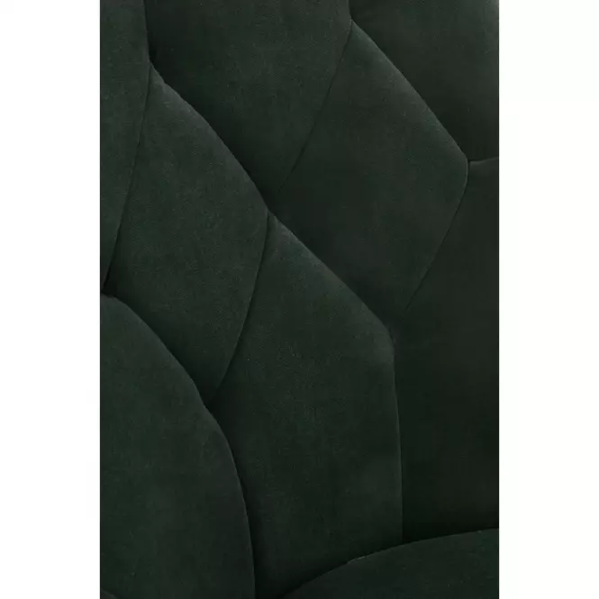 Stolička K365 Velvet/Kov Tmavozelený