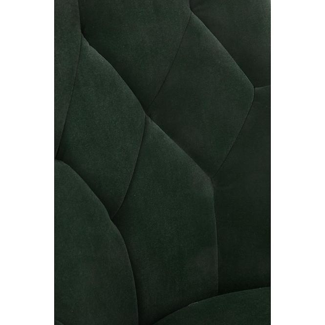 Stolička K365 Velvet/Kov Tmavozelený