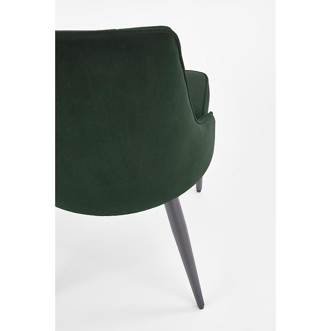 Stolička K365 Velvet/Kov Tmavozelený