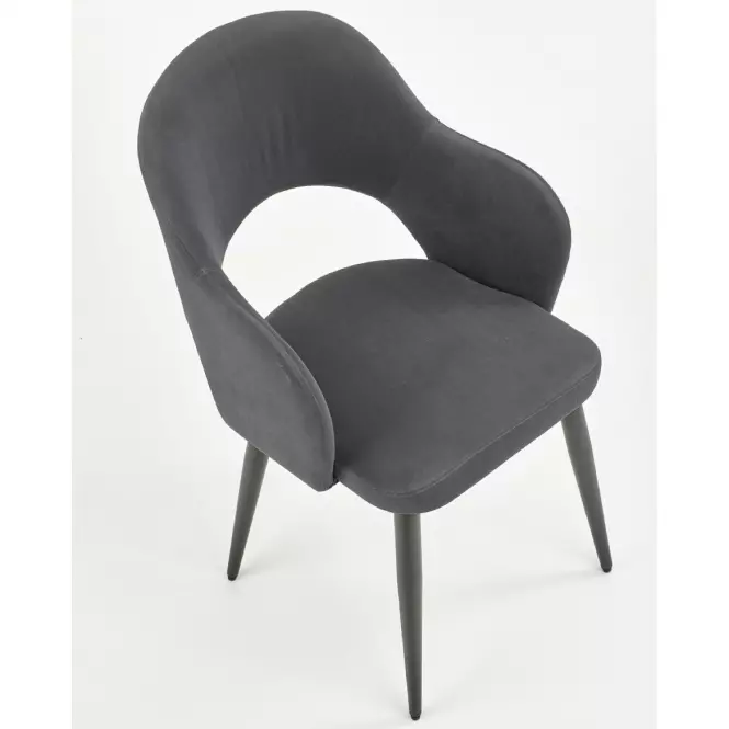 Stolička K364 Velvet/Kov Šedá