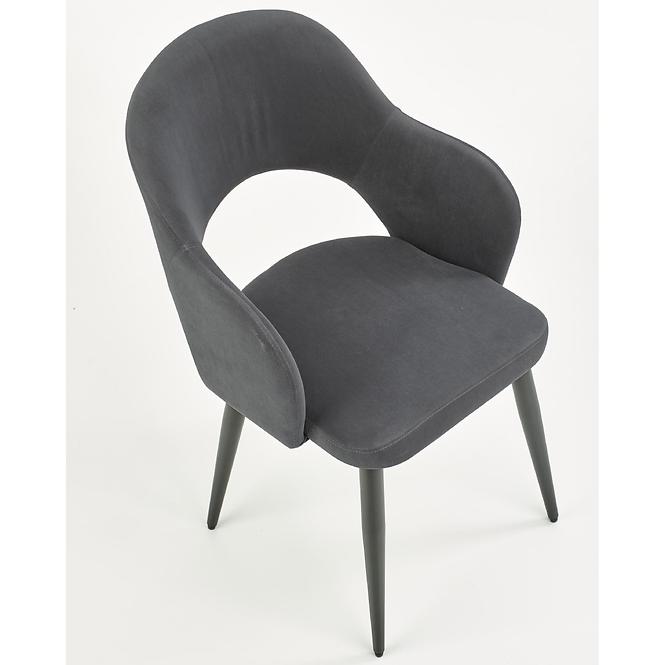 Stolička K364 Velvet/Kov Šedá