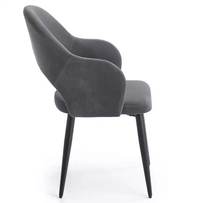 Stolička K364 Velvet/Kov Šedá