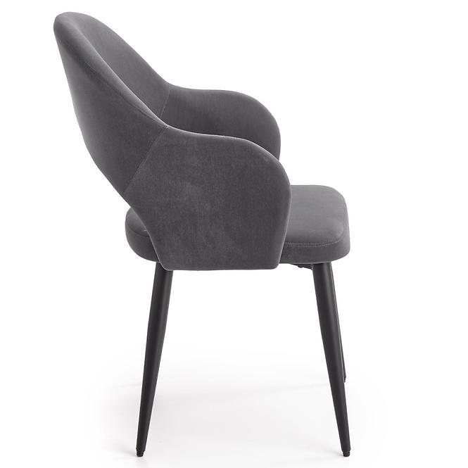Stolička K364 Velvet/Kov Šedá,5