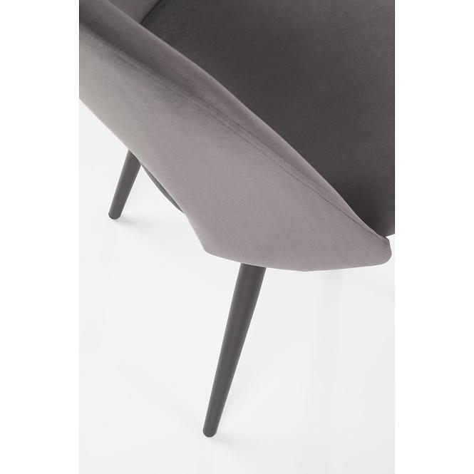 Stolička K384 Velvet/Kov Šedá