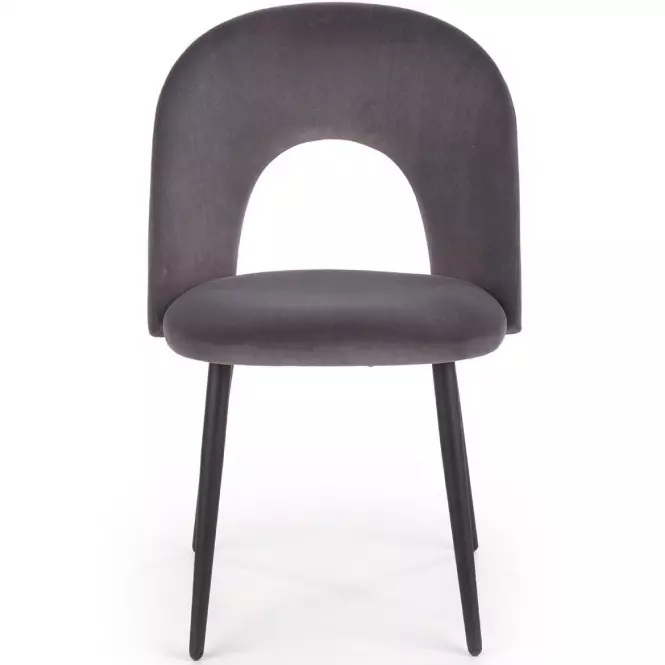Stolička K384 Velvet/Kov Šedá