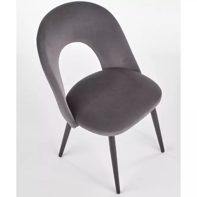 Stolička K384 Velvet/Kov Šedá