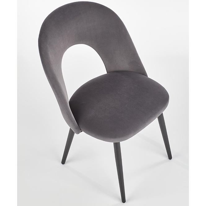 Stolička K384 Velvet/Kov Šedá