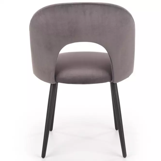 Stolička K384 Velvet/Kov Šedá