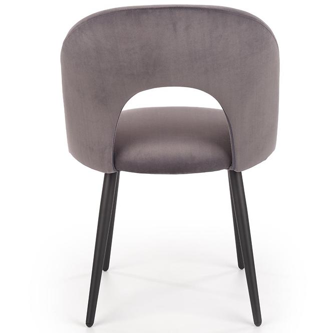 Stolička K384 Velvet/Kov Šedá