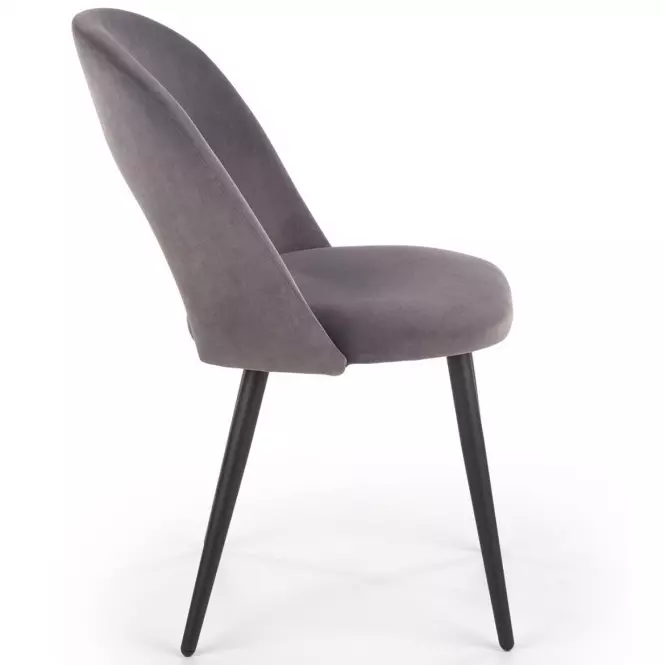 Stolička K384 Velvet/Kov Šedá