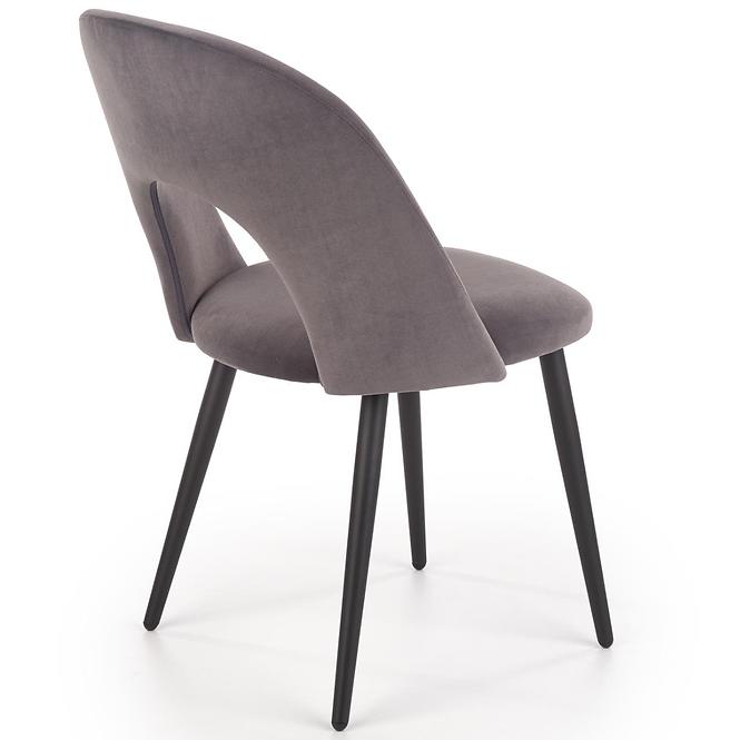 Stolička K384 Velvet/Kov Šedá