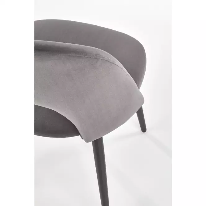 Stolička K384 Velvet/Kov Šedá