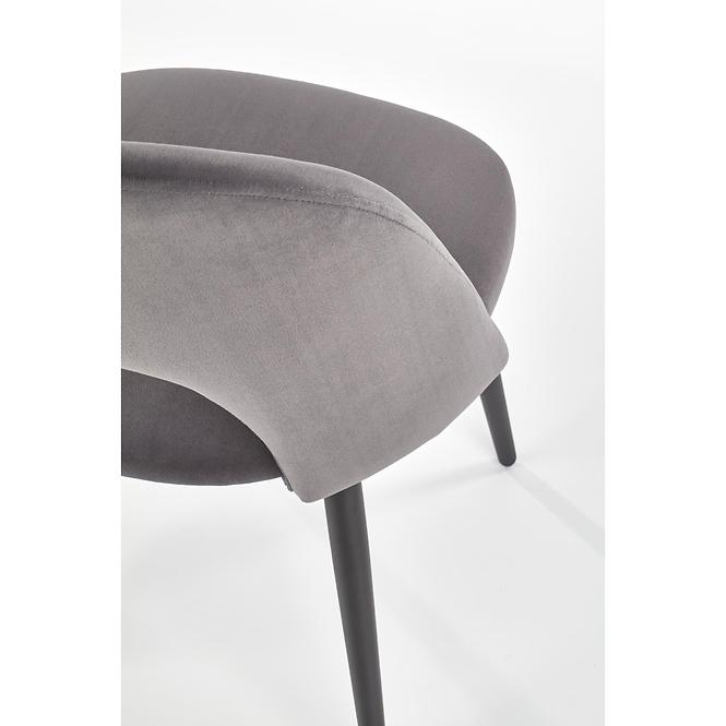 Stolička K384 Velvet/Kov Šedá