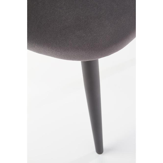 Stolička K384 Velvet/Kov Šedá