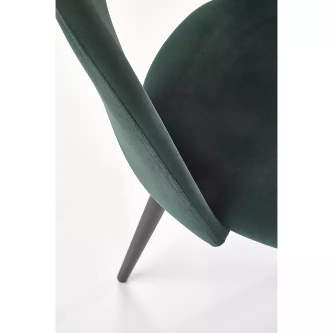 Stolička K384 Velvet/Kov Tmavozelený
