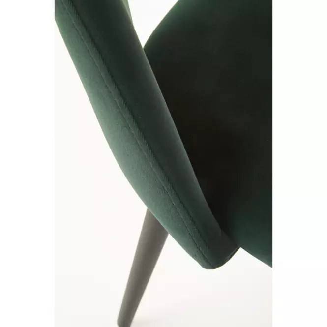 Stolička K384 Velvet/Kov Tmavozelený