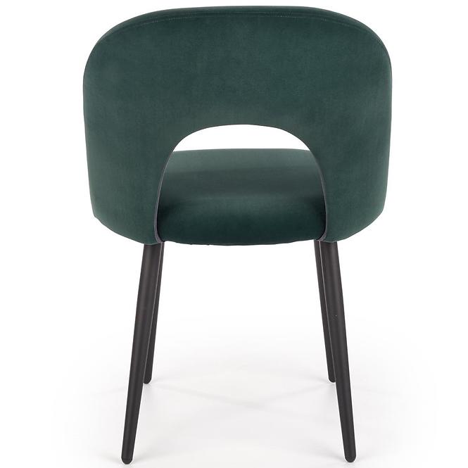 Stolička K384 Velvet/Kov Tmavozelený