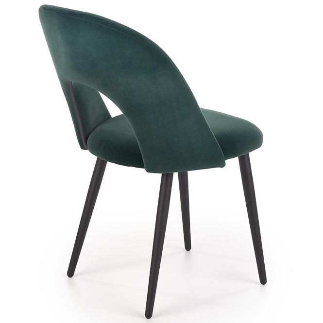 Stolička K384 Velvet/Kov Tmavozelený