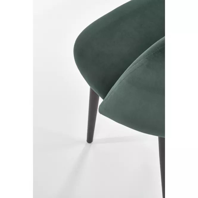 Stolička K384 Velvet/Kov Tmavozelený