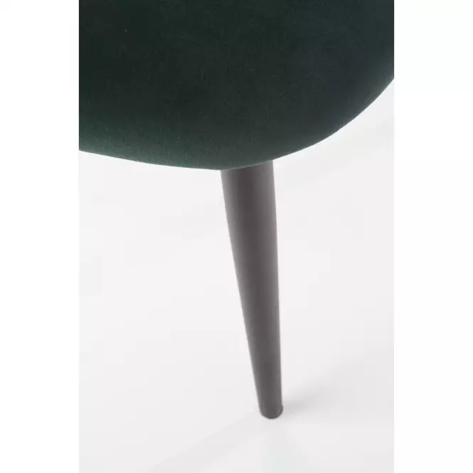 Stolička K384 Velvet/Kov Tmavozelený
