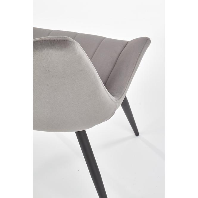 Stolička K388 Velvet/Kov Šedá