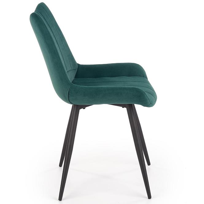 Stolička K388 Velvet/Kov Tmavozelený