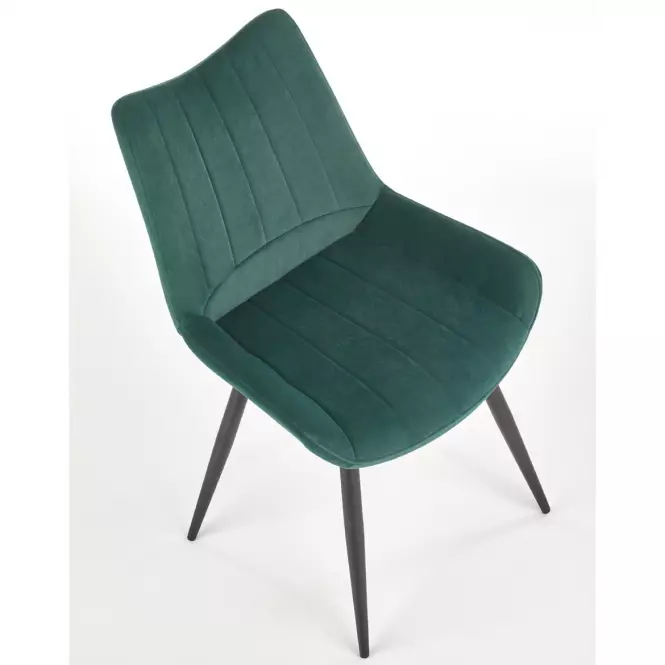 Stolička K388 Velvet/Kov Tmavozelený