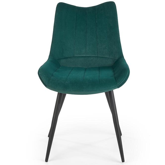 Stolička K388 Velvet/Kov Tmavozelený