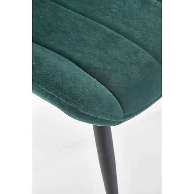 Stolička K388 Velvet/Kov Tmavozelený