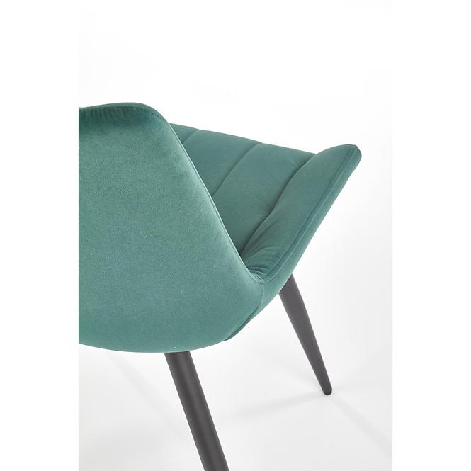 Stolička K388 Velvet/Kov Tmavozelený