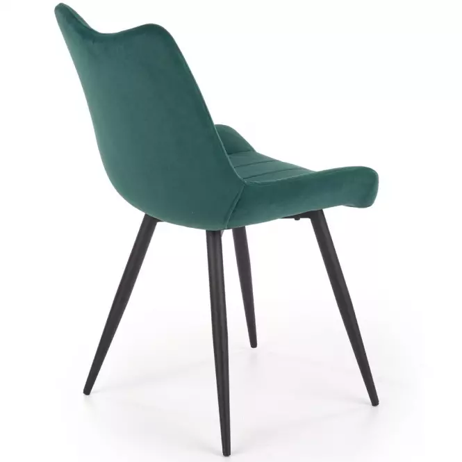 Stolička K388 Velvet/Kov Tmavozelený