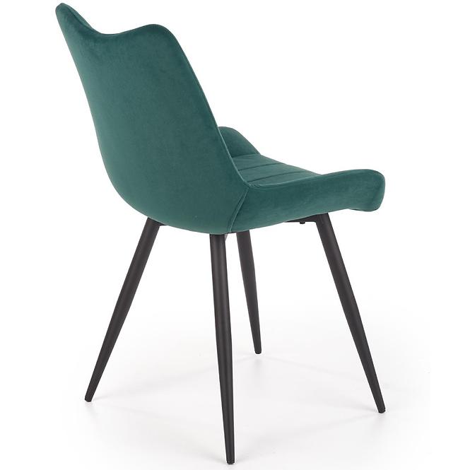Stolička K388 Velvet/Kov Tmavozelený