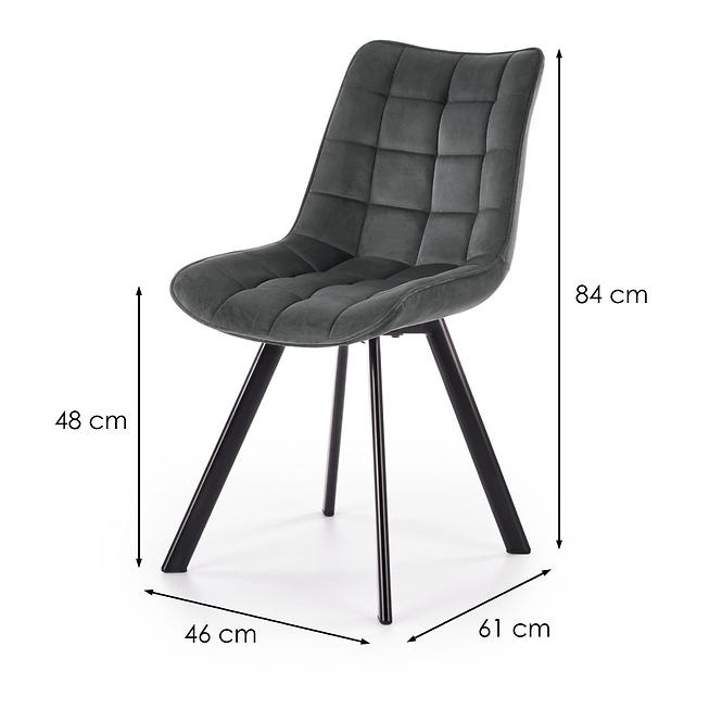 Stolička K332 Velvet/Kov Tmavé Šedá