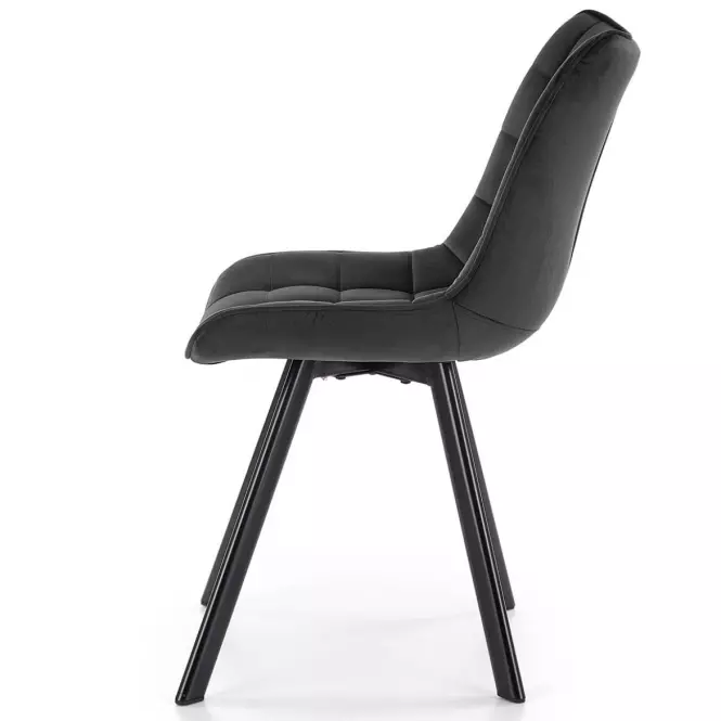 Stolička K332 Velvet/Kov Tmavé Šedá