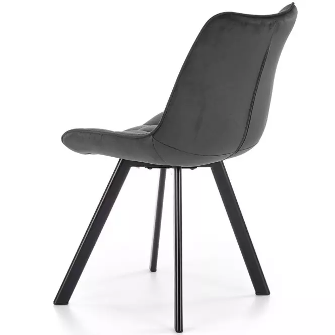 Stolička K332 Velvet/Kov Tmavé Šedá