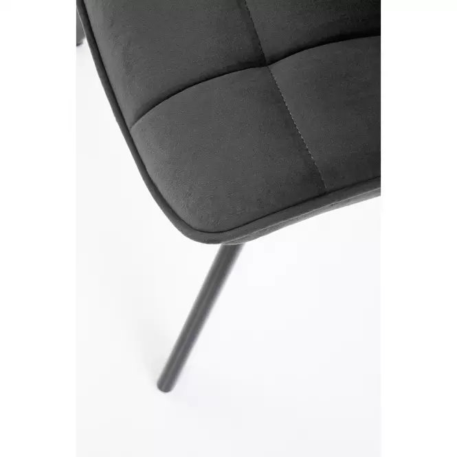Stolička K332 Velvet/Kov Tmavé Šedá