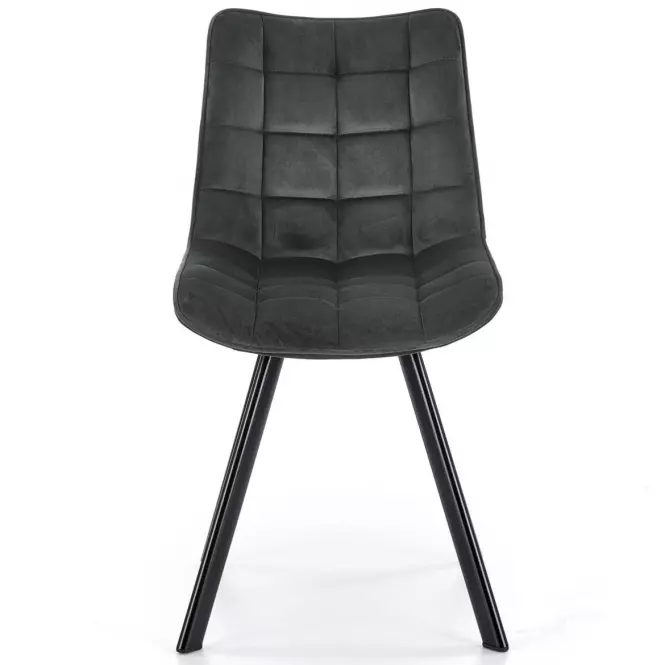 Stolička K332 Velvet/Kov Tmavé Šedá