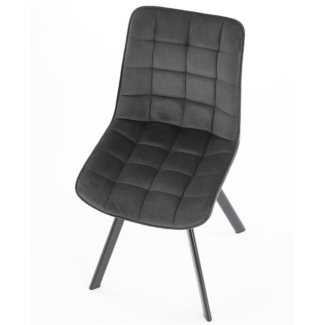Stolička K332 Velvet/Kov Tmavé Šedá