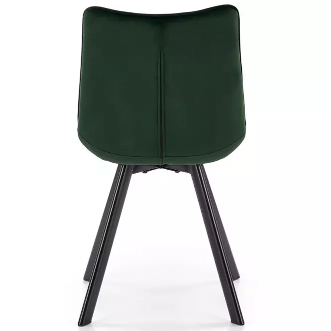 Stolička K332 Velvet/Kov Tmavozelený