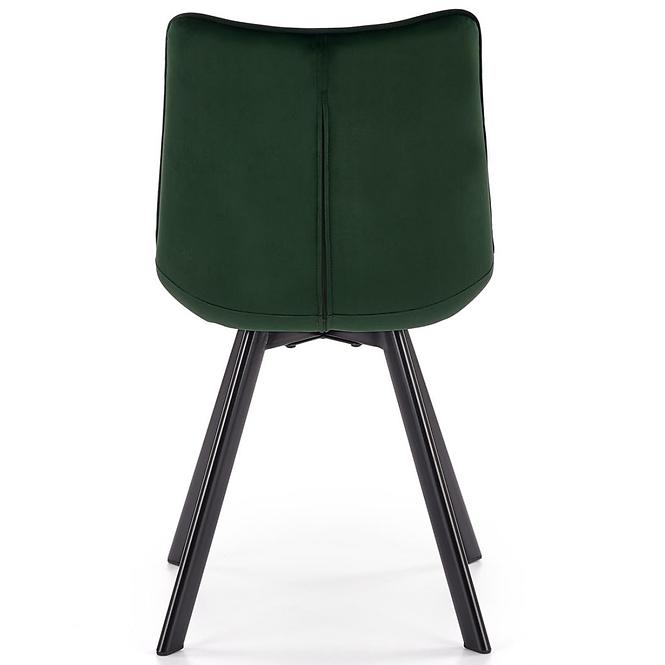Stolička K332 Velvet/Kov Tmavozelený